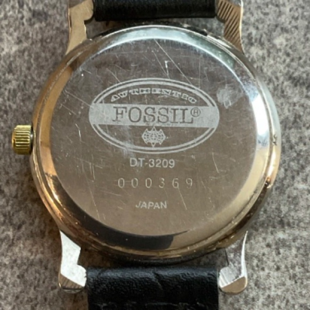 1993 RARE FOSSIL OXIDIZED MARBLE WATCH DT-3209 (000369) - Picture 6 of 6
